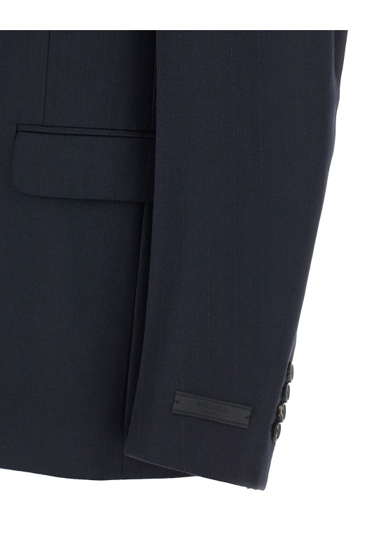 Сукня в смужку Синя PRADA UAF420SOOO17TCF0008