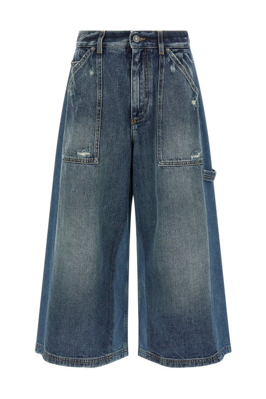 Синие джинсовые бермуды DOLCE & GABBANA FTDGGDG8OD4S9001