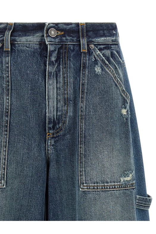 Синие джинсовые бермуды DOLCE & GABBANA FTDGGDG8OD4S9001