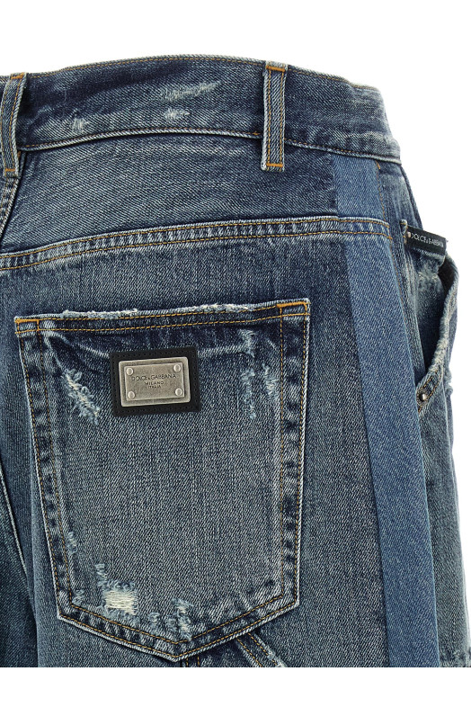 Синие джинсовые бермуды DOLCE & GABBANA FTDGGDG8OD4S9001