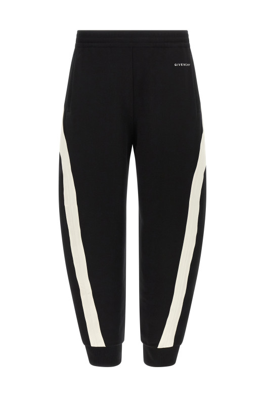 Satin insert joggers Black-grey