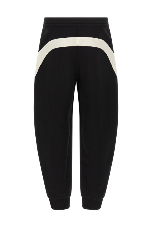 Satin insert joggers Black-grey