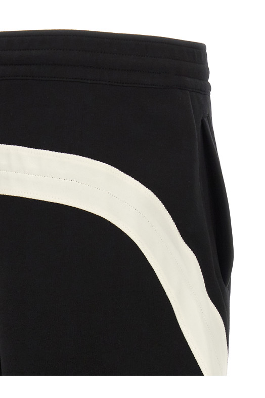Satin insert joggers Black-grey