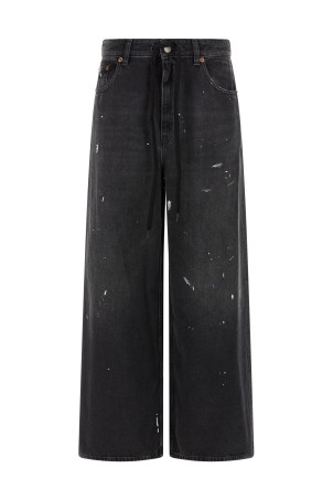 Джинси з лакованої шкіри Чорні MM6 MAISON MARGIELA S52LA0262M30011966