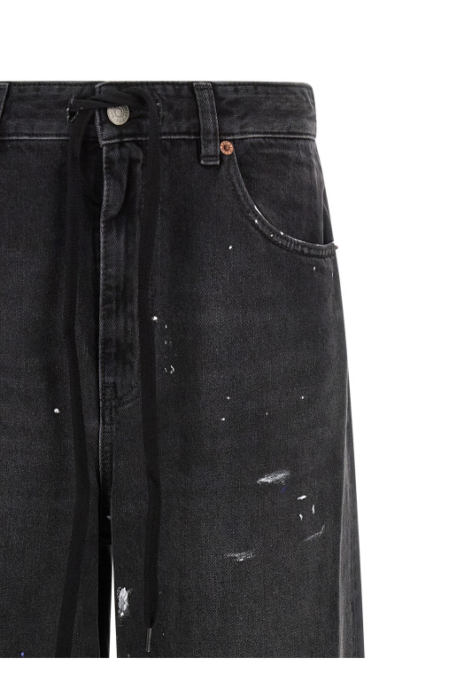 Джинси з лакованої шкіри Чорні MM6 MAISON MARGIELA S52LA0262M30011966