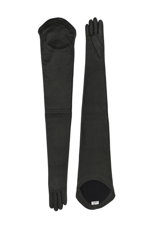 MM6 x Agnelle Длинные перчатки Черный MM6 MAISON MARGIELA S62TS0079M07014900