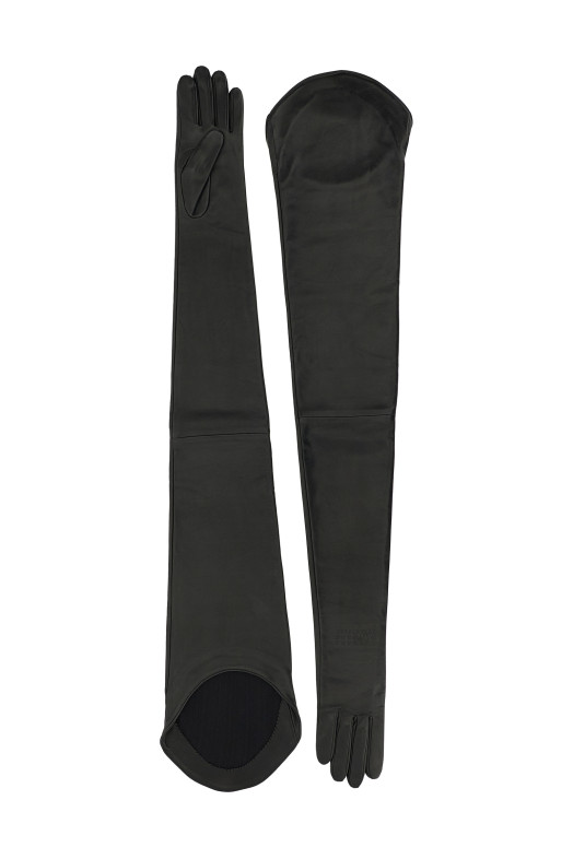 MM6 x Agnelle Длинные перчатки Черный MM6 MAISON MARGIELA S62TS0079M07014900