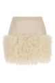 Спідниця з вставкою з плюшевої тканини Біла MONCLER K20932D00041539ZD04A Спідниця з вставкою з плюшевої тканини Біла MONCLER K20932D00041539ZD04A