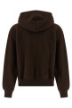 Logo embroidery hoodie Brown