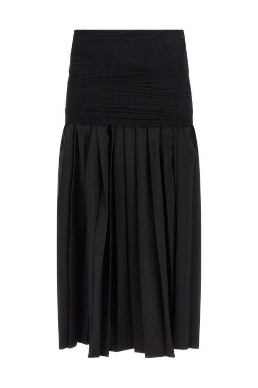 Двухслойная юбка Черная MM6 MAISON MARGIELA S62MI0036M35436899