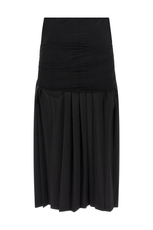 Двухслойная юбка Черная MM6 MAISON MARGIELA S62MI0036M35436899