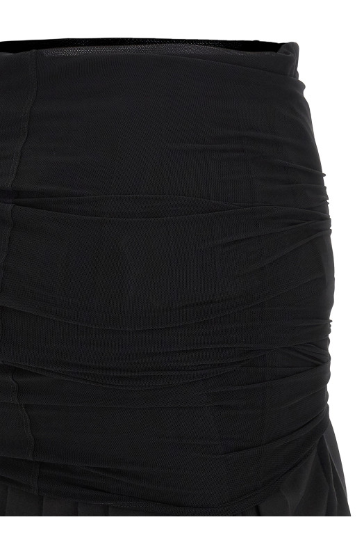 Двухслойная юбка Черная MM6 MAISON MARGIELA S62MI0036M35436899