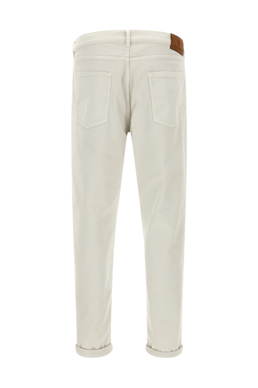 Джинсы из окрашенной в массе ткани денима Серый BRUNELLO CUCINELLI M277UO1090C7023