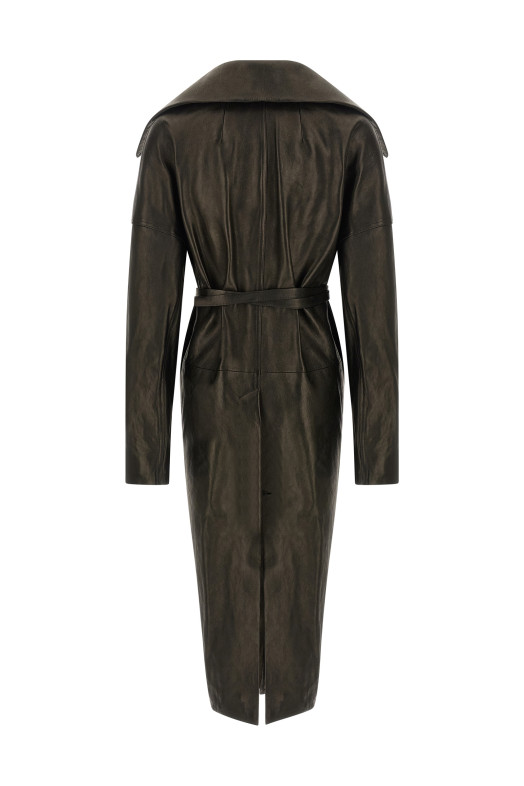 'Dracucollar Belted' coat Black