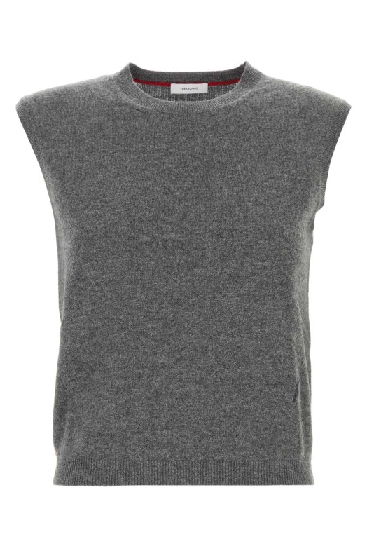 Grey stretch cashmere blend vest Gray SALVATORE FERRAGAMO (13H305784294) Grey stretch cashmere blend vest Gray SALVATORE FERRAGAMO (13H305784294)