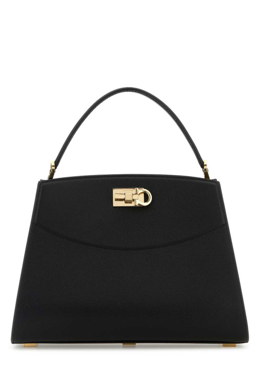 Black leather handbag Black SALVATORE FERRAGAMO (21A169786095)