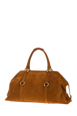 Caramel suede Farringdon Maxi handbag ALEXANDER MCQUEEN (8456431MAA5)
