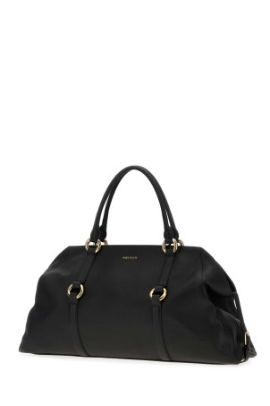 Black leather Farringdon Maxi handbag Black ALEXANDER MCQUEEN (8456431VDEB)