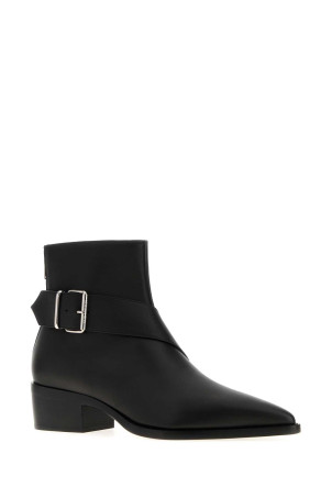 Black leather Heron ankle boots Black ALEXANDER MCQUEEN (846347WHAEX)