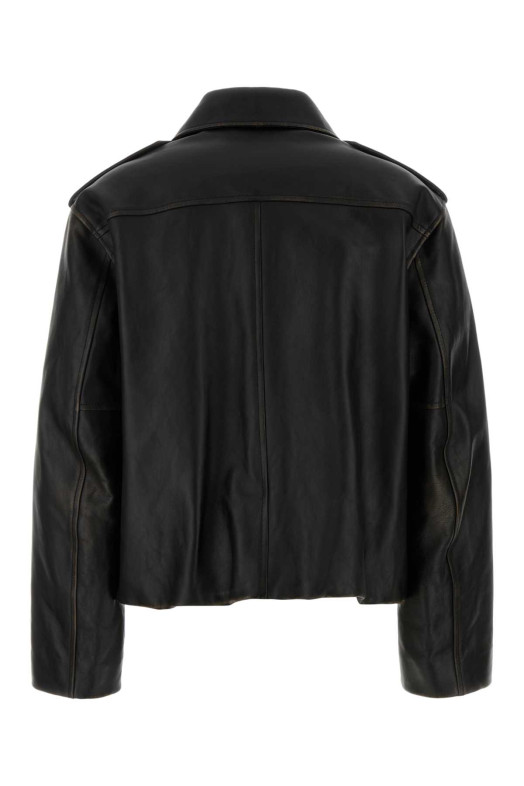 Темно-коричневая кожаная куртка JIL SANDER (J03SW0012J07224) Темно-коричневая кожаная куртка JIL SANDER (J03SW0012J07224)