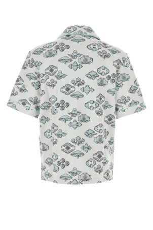 Рубашка CASABLANCA из эластичного жаккарда с вышивкой (MAW25SH21601) Рубашка CASABLANCA из эластичного жаккарда с вышивкой (MAW25SH21601)