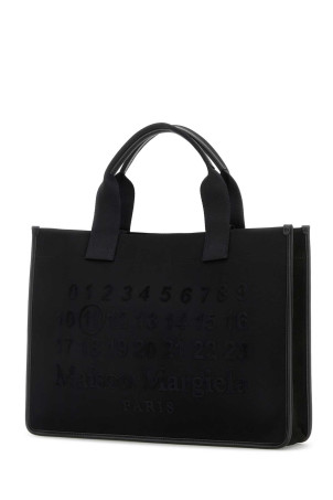 Black canvas shopping bag MAISON MARGIELA (SB1WC0020P8725)