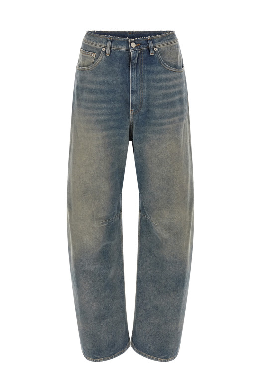 Джинси синього кольору з необробленими краями MM6 MAISON MARGIELA SH2LA0039M30017965