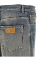 Джинси синього кольору з необробленими краями MM6 MAISON MARGIELA SH2LA0039M30017965