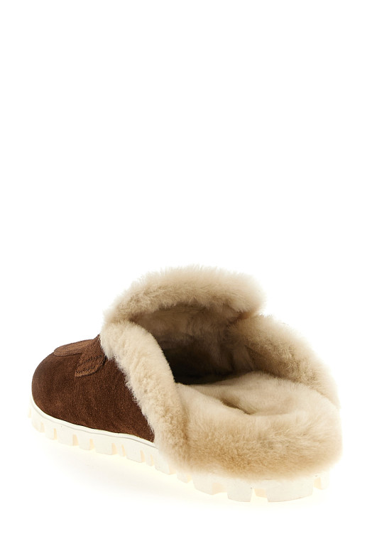 Suede mules Brown