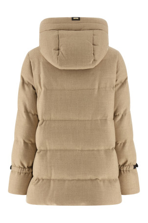 Двусторонняя куртка из люрекса Бежевая HERNO PI002104D334671985 Двусторонняя куртка из люрекса Бежевая HERNO PI002104D334671985