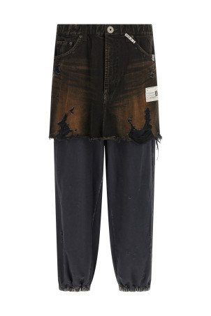 Штани «Waist Layered Denim» Чорні A15PT023BLACK Штани «Waist Layered Denim» Чорні A15PT023BLACK