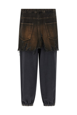 Штани «Waist Layered Denim» Чорні A15PT023BLACK Штани «Waist Layered Denim» Чорні A15PT023BLACK