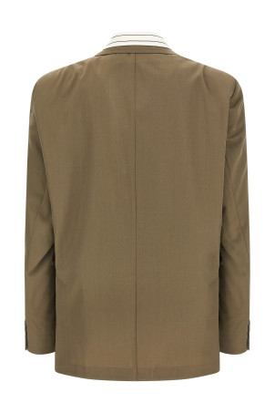 Блейзер «Mix Layered Wool Gabardine» Зелений A15JK031KHAKI Блейзер «Mix Layered Wool Gabardine» Зелений A15JK031KHAKI