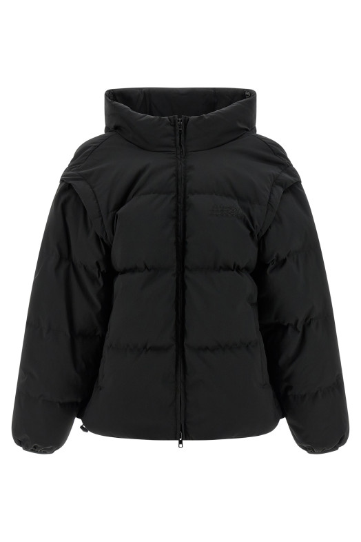 'Numeric signature MM6' embroidery down jacket Black 'Numeric signature MM6' embroidery down jacket Black