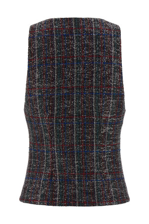 Sequin tartan vest Multicolor Sequin tartan vest Multicolor