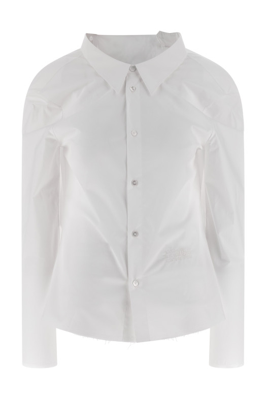 'Numeric signature MM6' embroidered shirt White