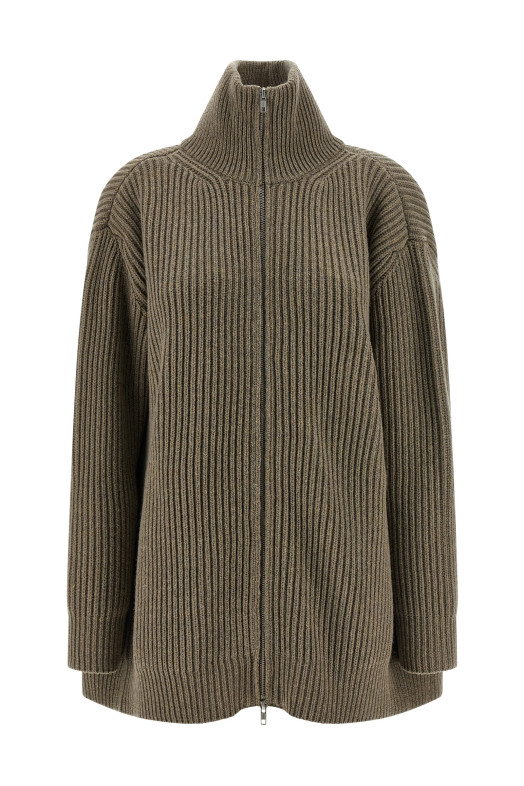 Panel insert cardigan Beige