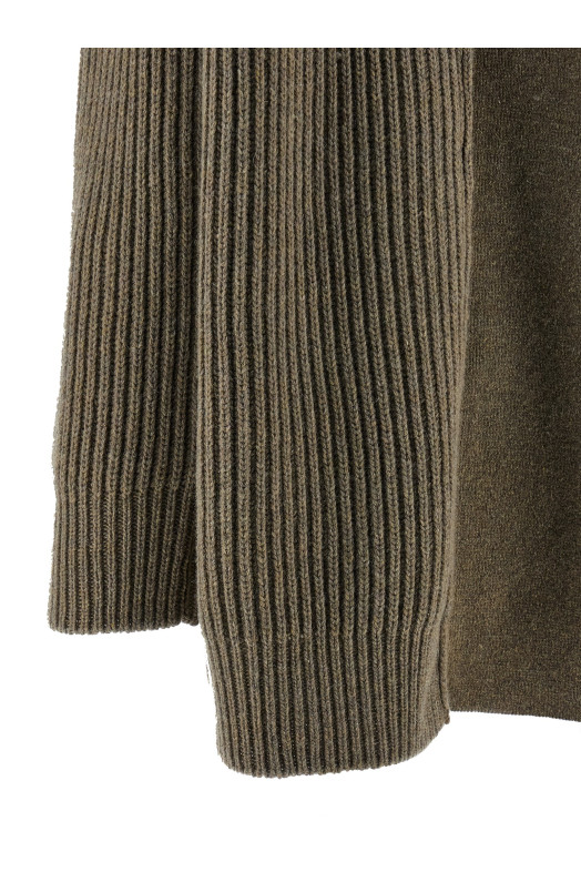Panel insert cardigan Beige