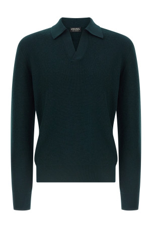 Поло Oasi Cashmere Green ZEGNA UGK93A2131V08001 Поло Oasi Cashmere Green ZEGNA UGK93A2131V08001