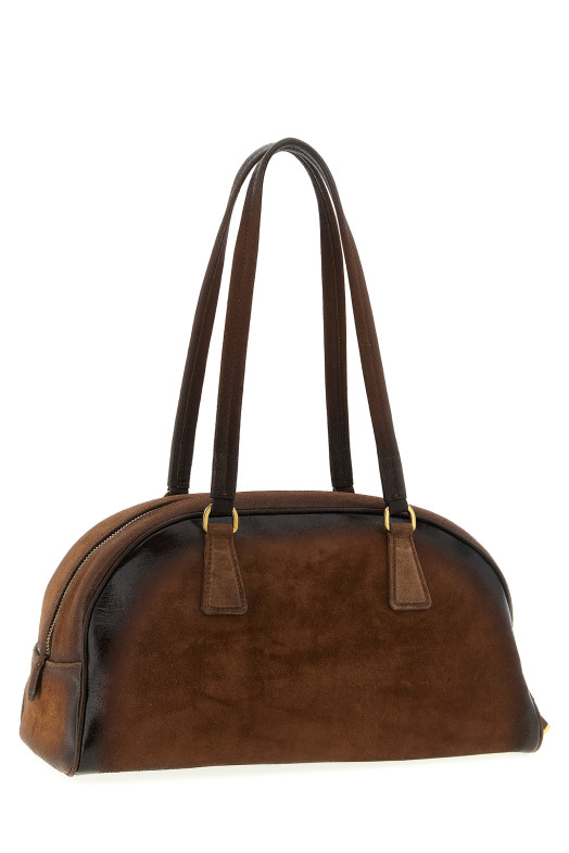 Средний верхний чемодан «Prada Bowling» коричневого цвета 1BB145VOOO2HMYF0324