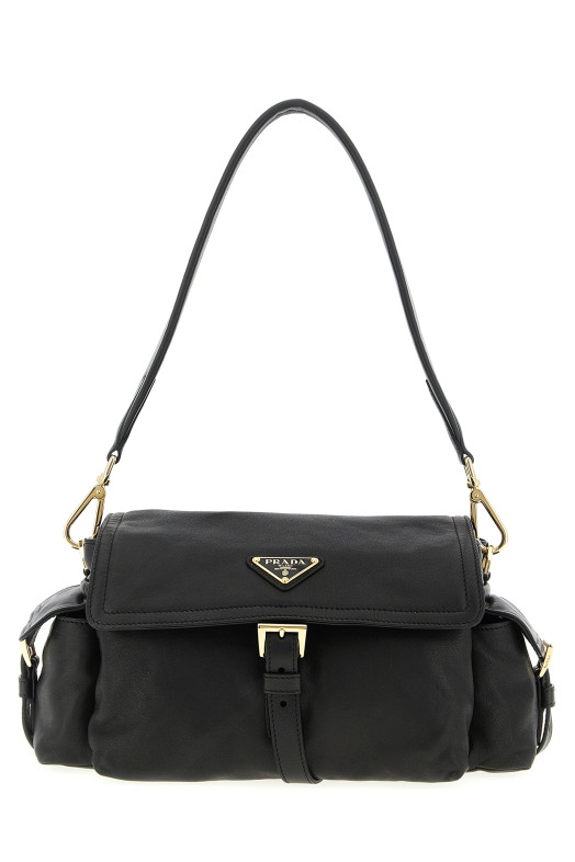 'Prada Explore' medium shoulder bag Black