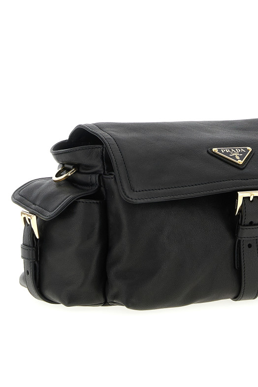 'Prada Explore' medium shoulder bag Black