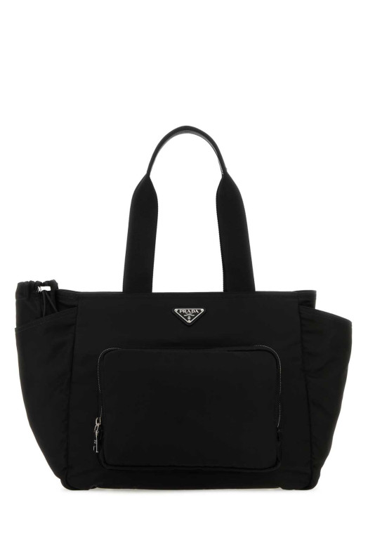Black nylon shopping bag Black PRADA (1BG102RV44) Black nylon shopping bag Black PRADA (1BG102RV44)