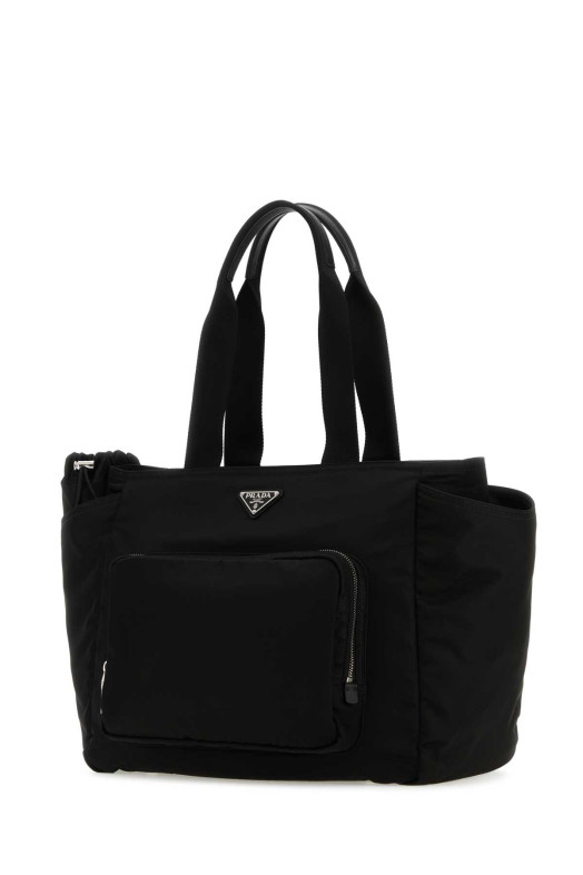 Black nylon shopping bag Black PRADA (1BG102RV44) Black nylon shopping bag Black PRADA (1BG102RV44)