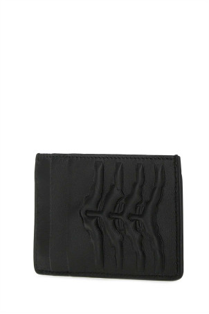 Black nappa leather card holder Black ALEXANDER MCQUEEN (550832ASOAO)