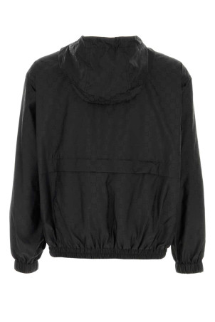 Черная ветровка из ткани GG Черная GUCCI (814110ZASZD)