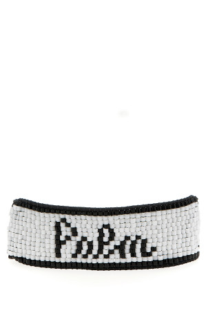 Браслет Palm Beads, білий/чорний PALM ANGELS (PWOA019S23MAT00401100110)