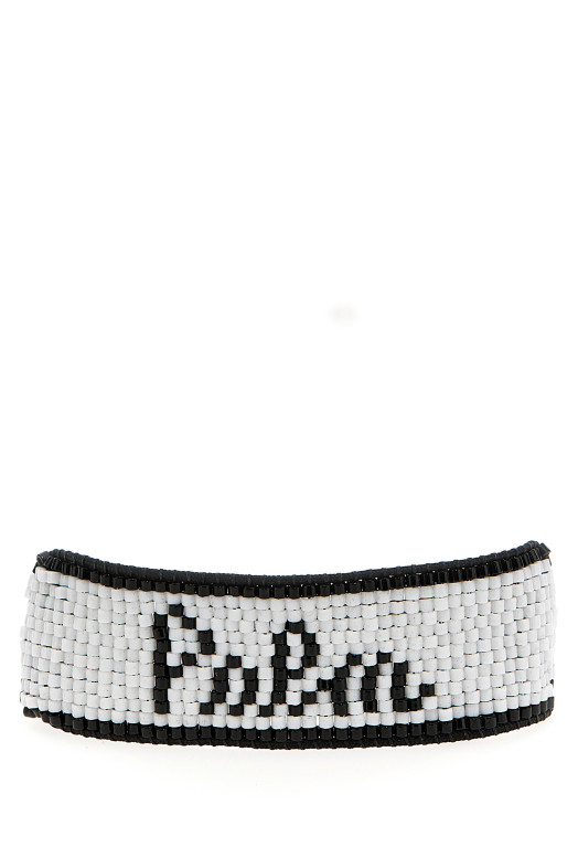 Браслет Palm Beads, білий/чорний PALM ANGELS (PWOA019S23MAT00401100110)