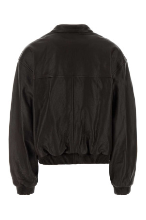 Dark brown leather Marlow bomber jacket Brown LOULOU DE SAISON (MARLOW)