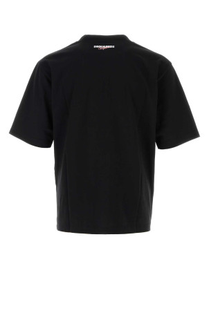 Черная хлопковая футболка DSQUARED (S71GD1598D20020) DSQUARED2 Черная хлопковая футболка DSQUARED (S71GD1598D20020) DSQUARED2